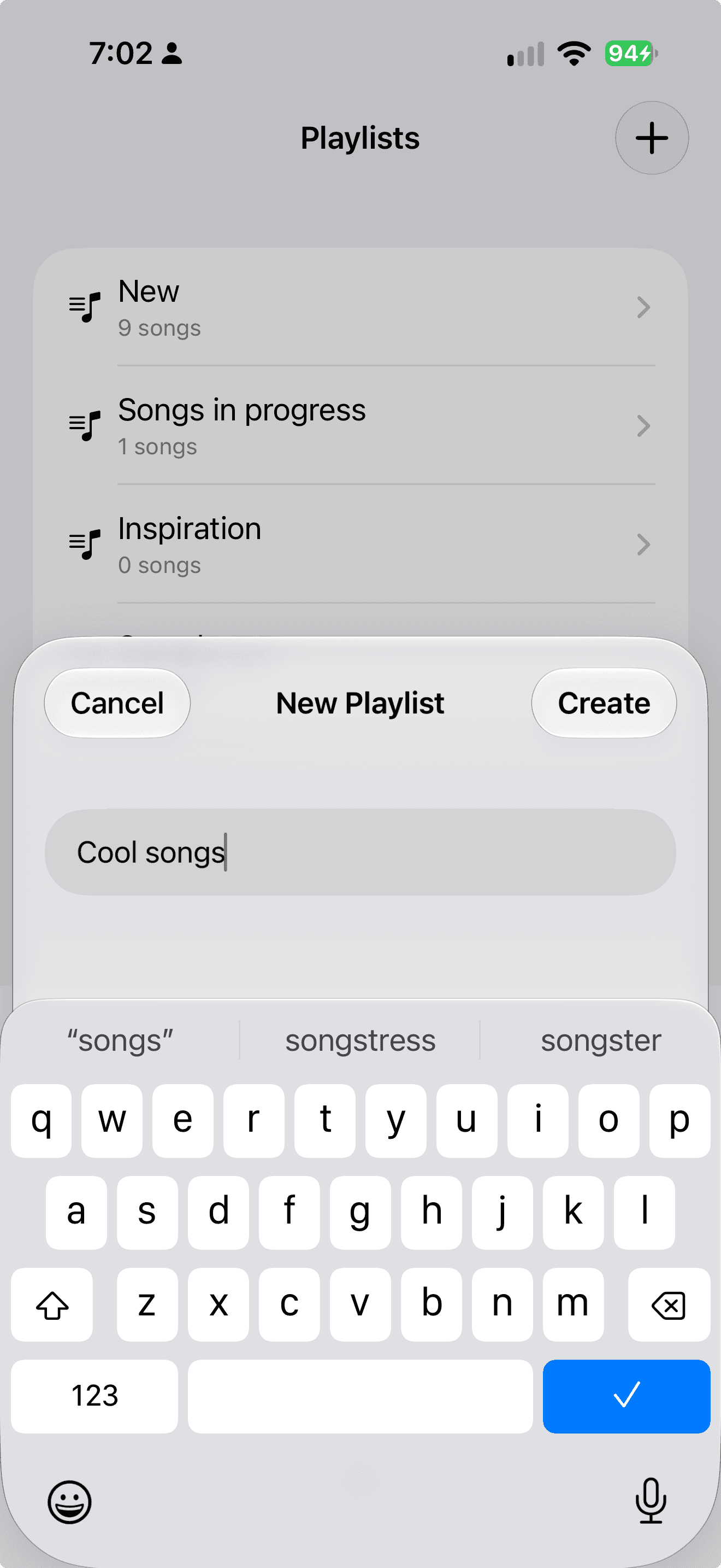 Naming a playlist